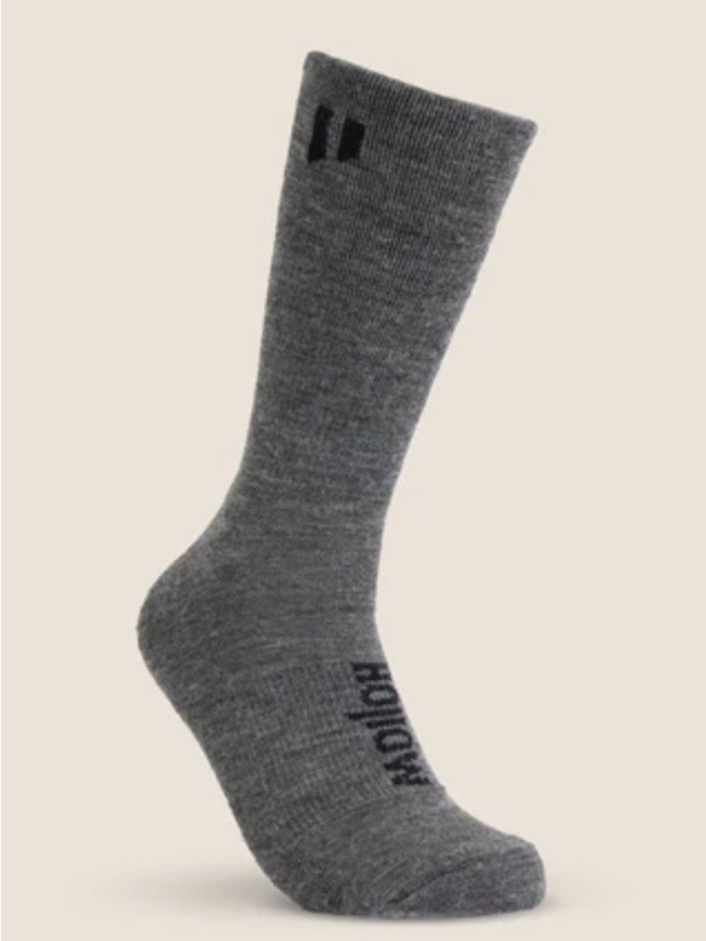Hollow Grey Crew Socks Light Compression